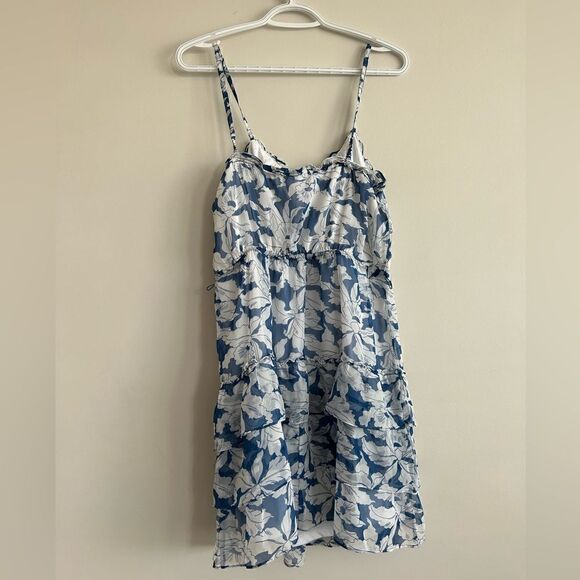 American Eagle Outfitters Shiffin Floral Blue Dress - Picture 5 of 10